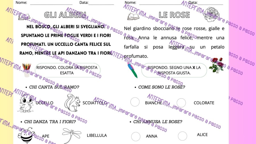 Compiti e attività Didattiche per Primavera e Pasqua!