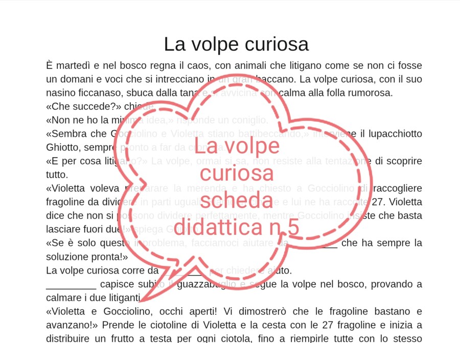la volpe curiosa scheda didattica n 5