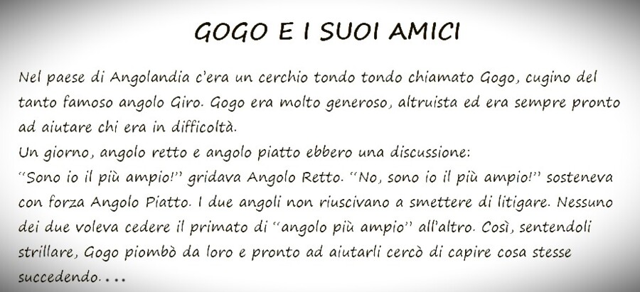 Storia per presentare il goniometro