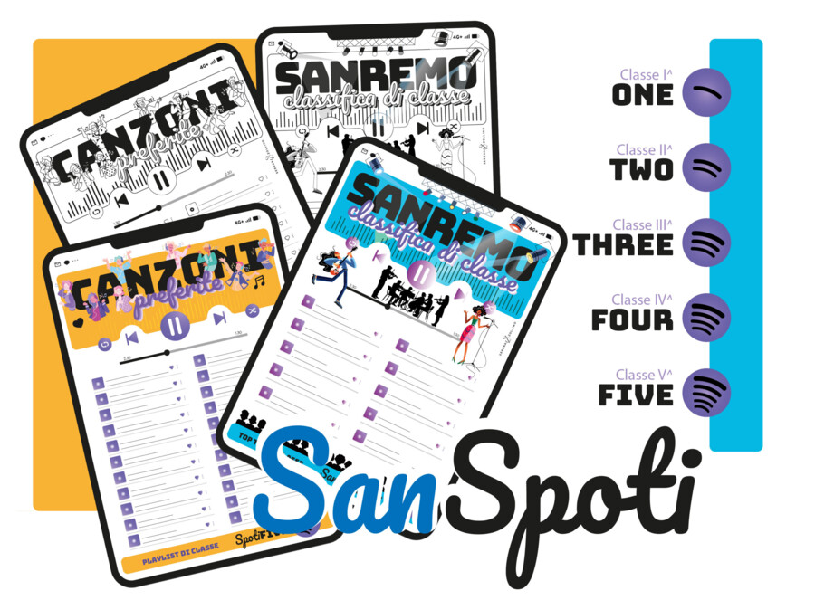 PLAYLIST "SpotiFIVE.FOUR.THREE.TWO.ONE" + TOPTEN "SanSpoti" (per tutte le classi)