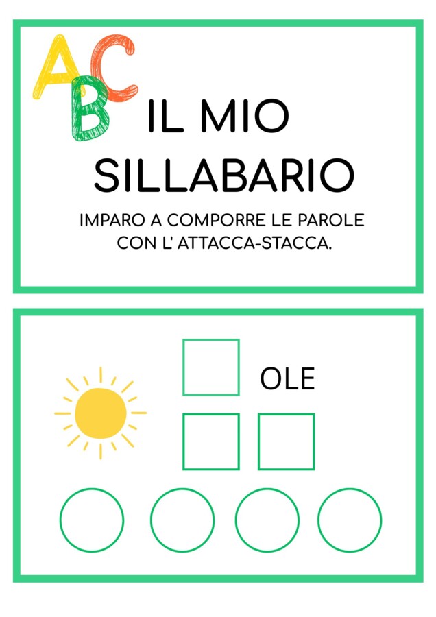Il Mio Sillabario Interattivo – Imparo a comporre le parole con l'Attacca-Stacca (BES / DSA / Prerequisiti)
