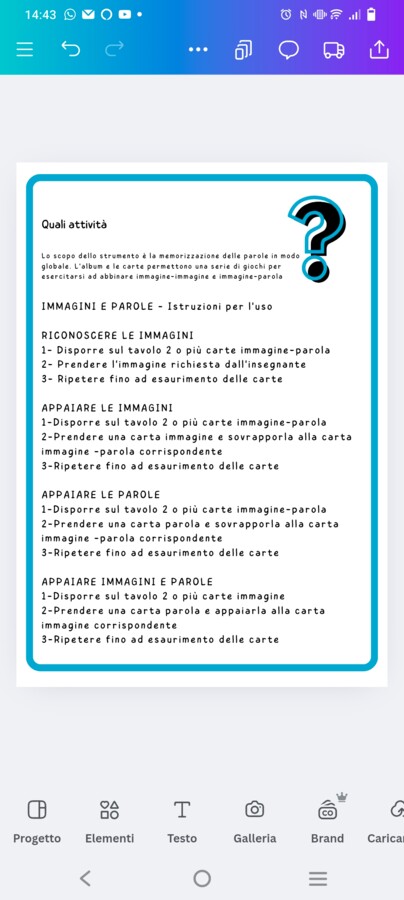 Le carte delle parole- strumento per la lettura globale