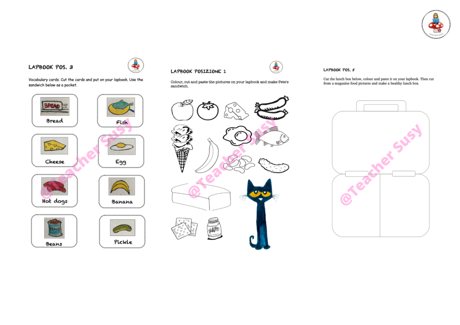 LAPBOOK "Pete's big lunch"
