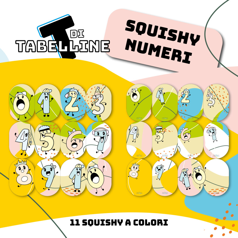Kit "TdiTABELLINE" PaperSQUISHY e Poster (e numeri) in CT con MAESTRAINBLUEJEANS