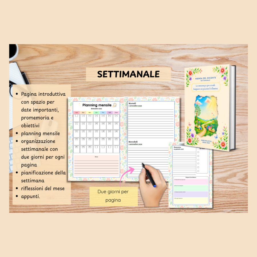 Agenda del docente 2026/2027 - versione settimanale