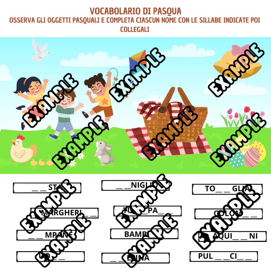 UNA PASQUA IN CLASSE 1 COMPITI PER LE VACANZE