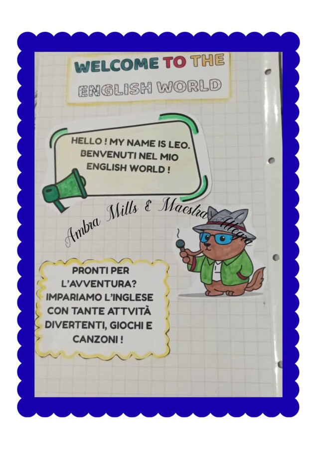 Quaderno d'inglese classe 1