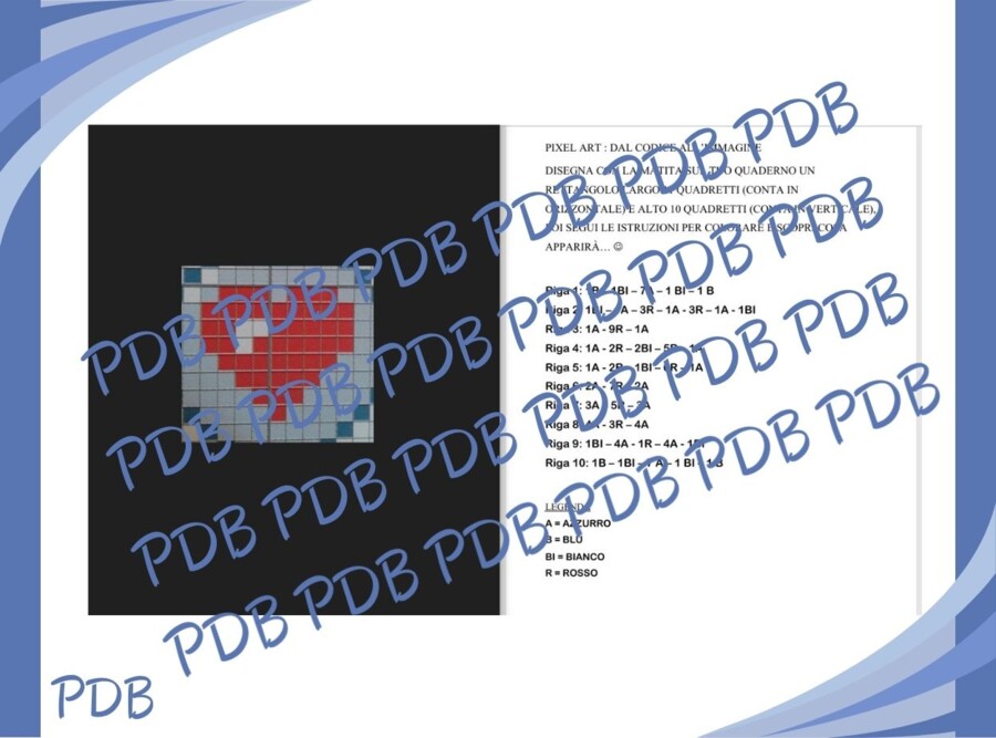 Pixel Art (Coding unplugged) - cuore