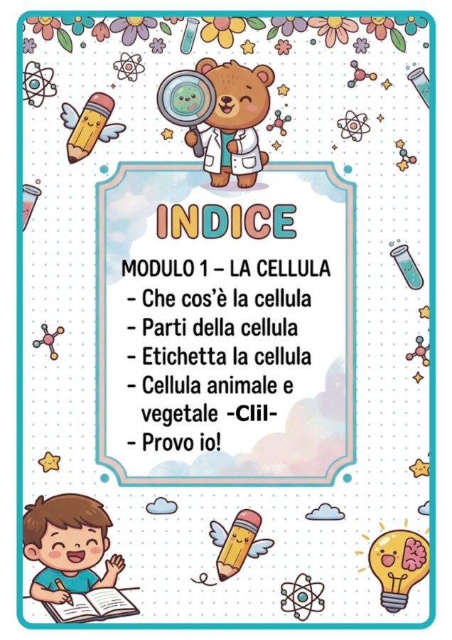 Quaderno Operativo di Scienze V – Il Corpo Umano- Modulo 1: La Cellula - Teoria, esercizi, giochi, schede illustrate e sezione CLIL!
