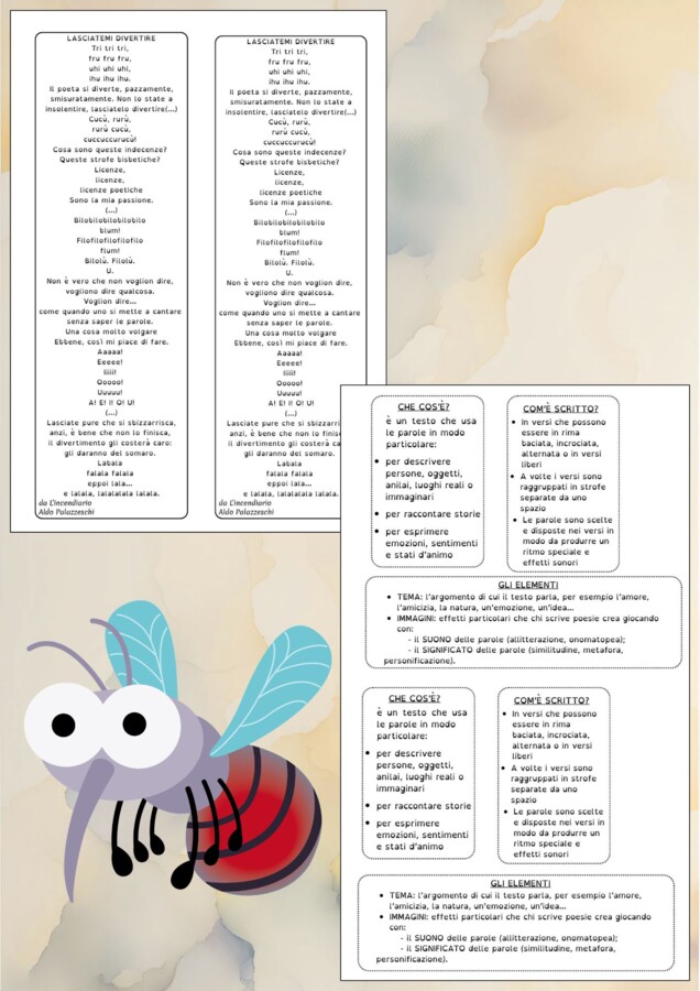 📖 IL TESTO POETICO – attività per le classi 4ª e 5ª