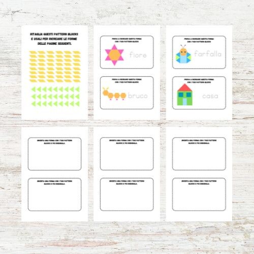 Pattern blocks PDF - Schede di geometria