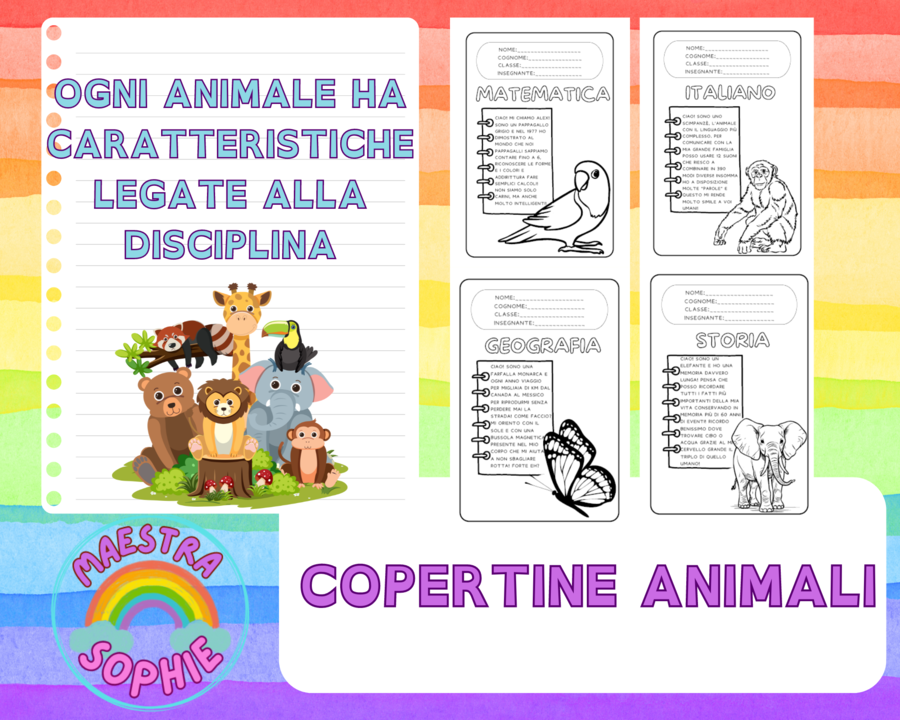 BACK TO SCHOOL - COPERTINE ANIMALI