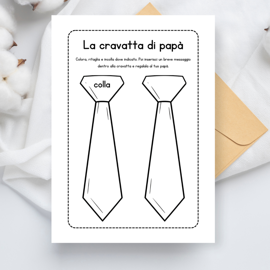 La cravatta del papà - lavoretto creativo per la Festa del Papà