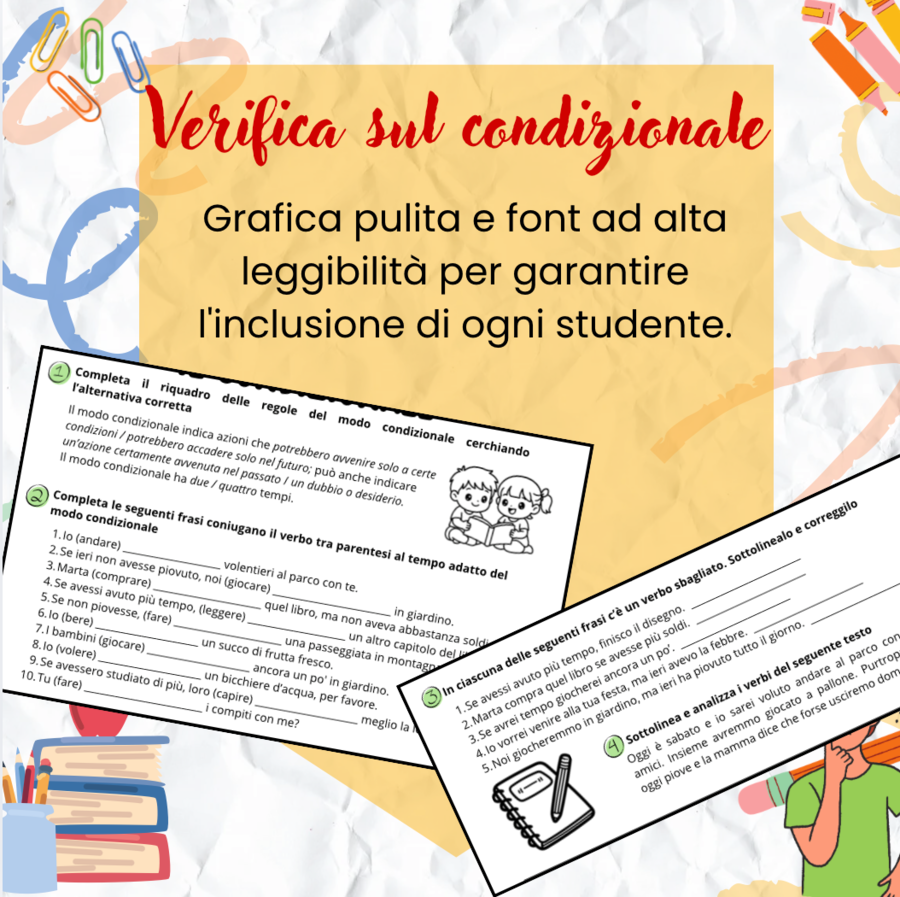 Verifica Modo Condizionale-classe quarta