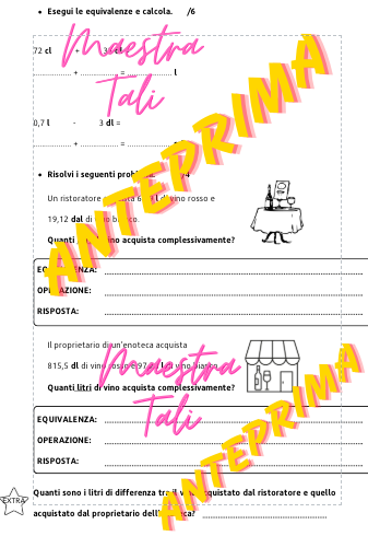 Verifica sulle misure di capacità