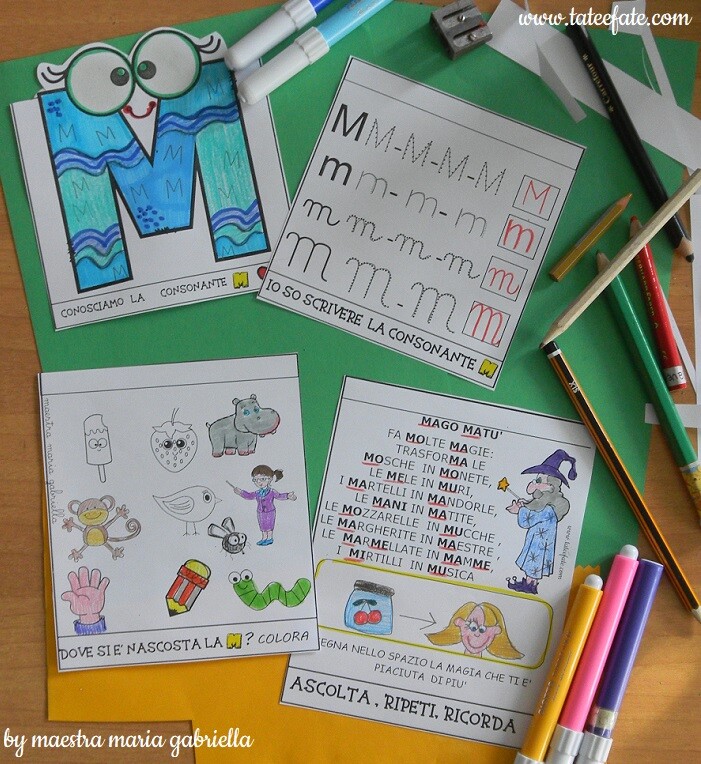 Lettera M : librino della M