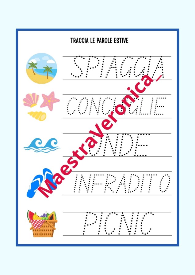 Libro delle vacanze estive semplificato