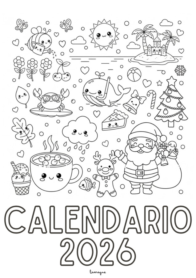 CALENDARIO 2026 per la classe – Da colorare