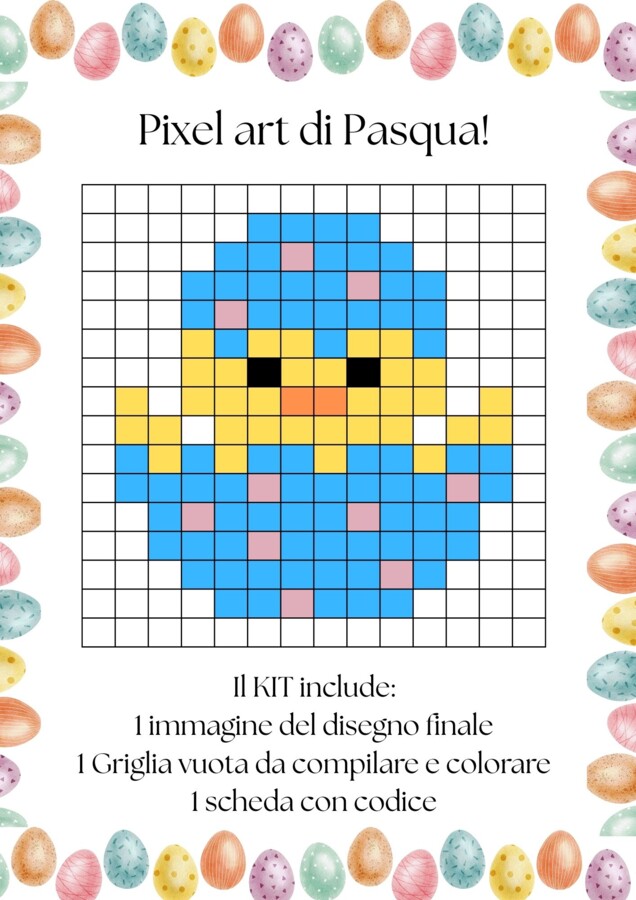 Pixel art di Pasqua_pulcino