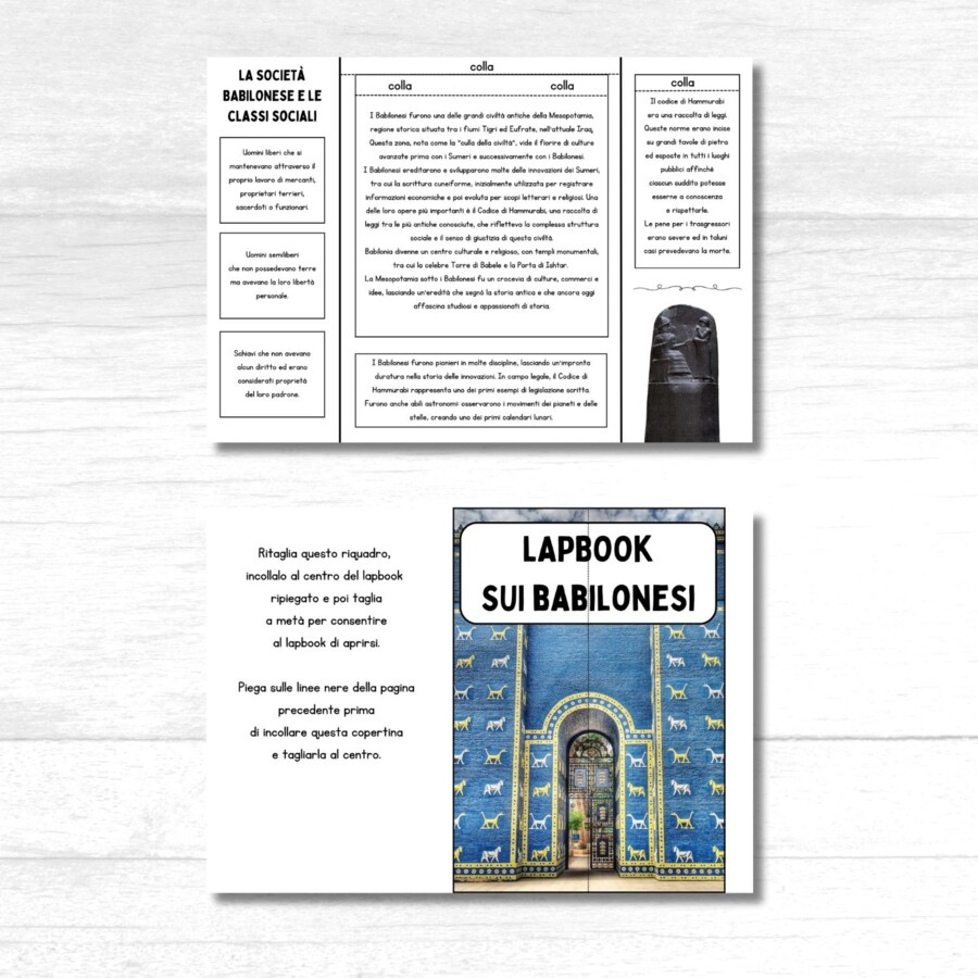 Lapbook Babilonesi - Storia classe quarta