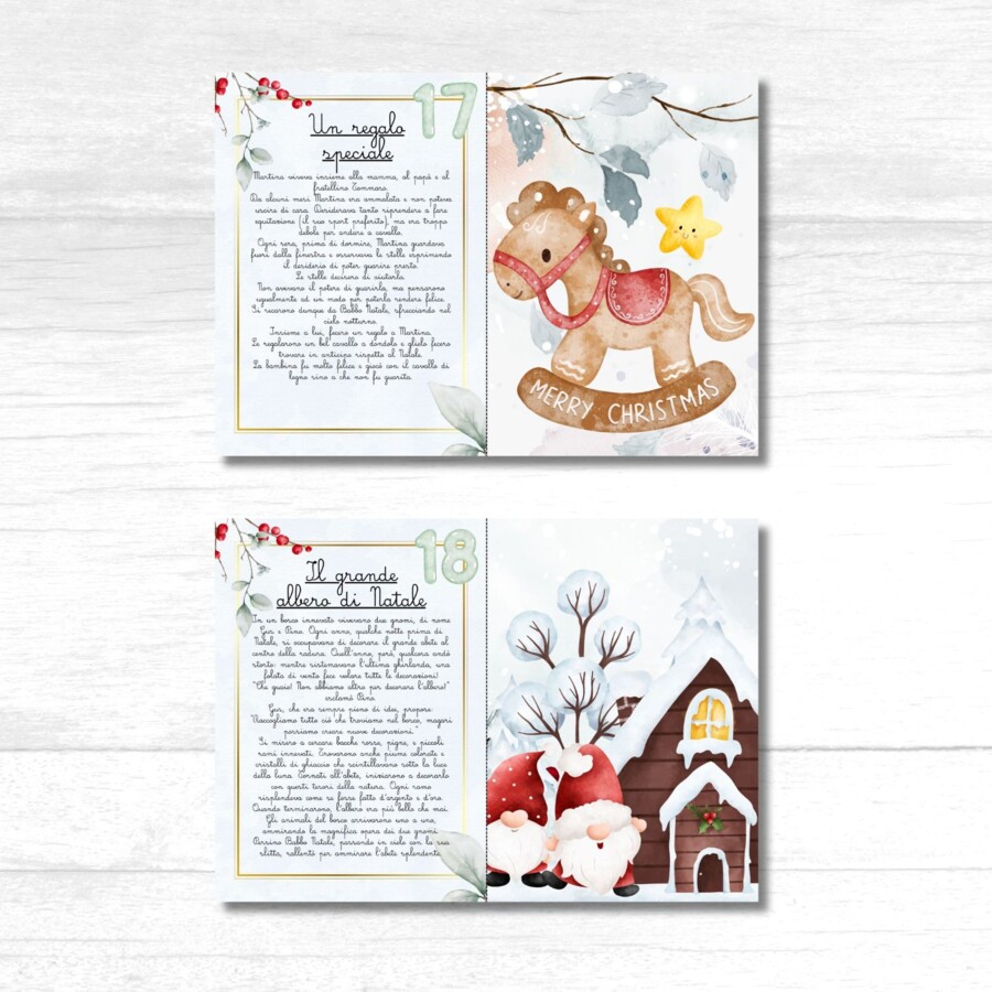 24 storie di Natale da stampare - Calendario dell'avvento in corsivo
