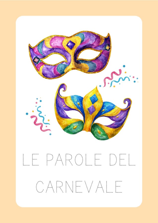 Le parole del Carnevale - schede di pregrafismo