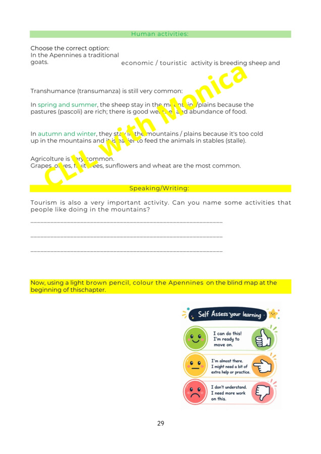 CLIL Geografia 4^ Appennini - CLIL Geography Apennines