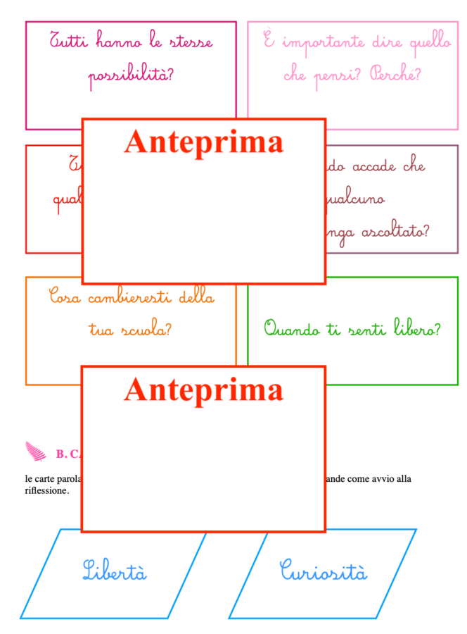 Le parole che contano Percorso di pensiero, parola e libertà per la scuola primaria