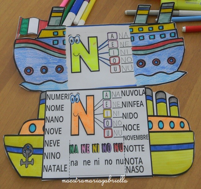 Lettera N di Navi interattive