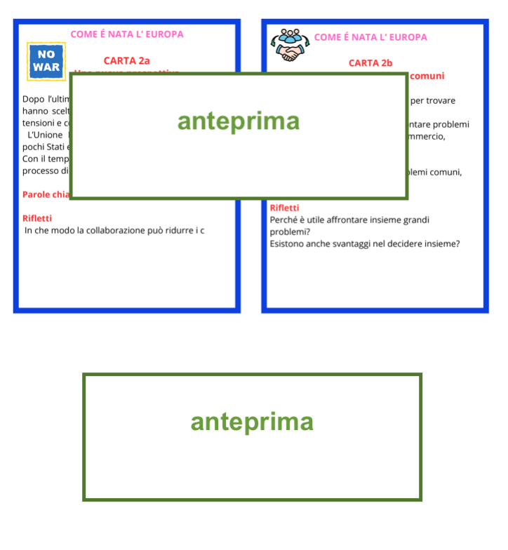 Europa e Unione Europea scuola primaria – 35 carte didattiche con attività