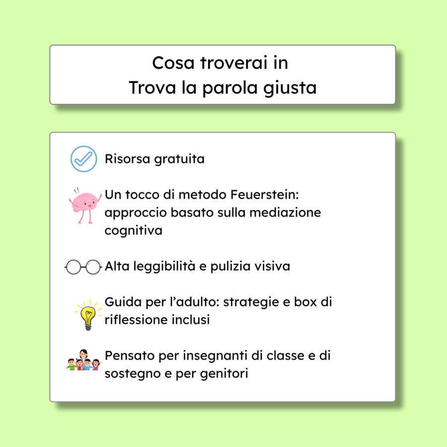 Trova la parola giusta: kit di discriminazione visiva (Omaggio Missione Lettura)