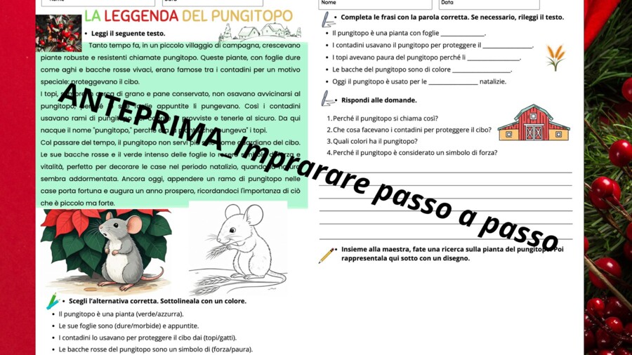 La leggenda del pungitopo_attività per l'inverno