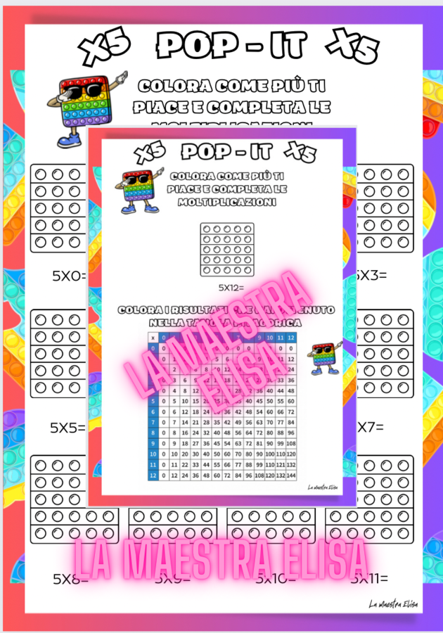 Tabellina del 5 POP-IT