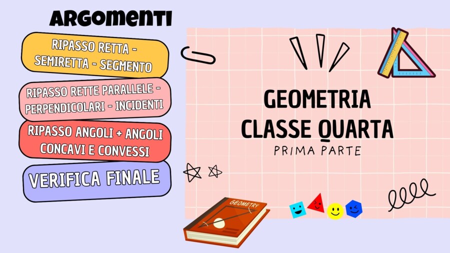 Quaderno GEOMETRIA classe QUARTA (prima parte)