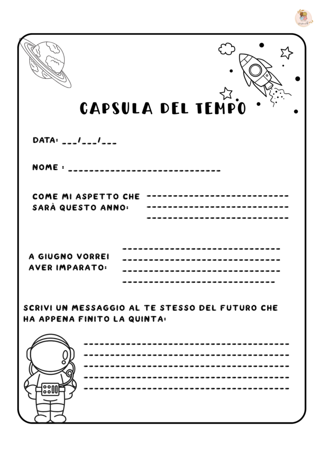 Kit Accoglienza Classe Quinta – Missione Spazio 🚀
