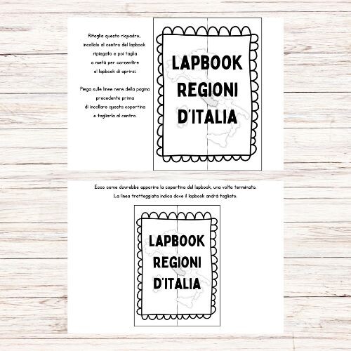 Lapbook regioni italiane da stampare
