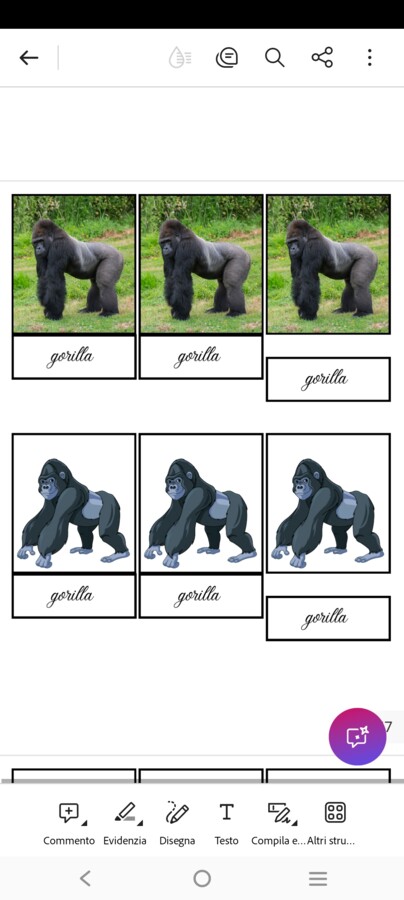 Le carte degli animali
