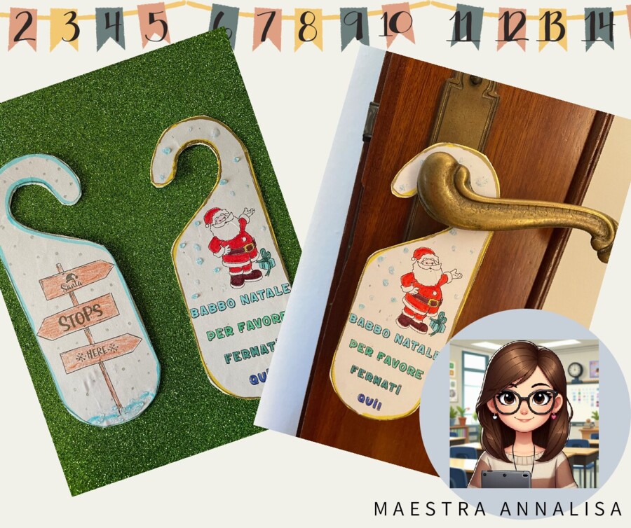 Cartello porta per Babbo Natale