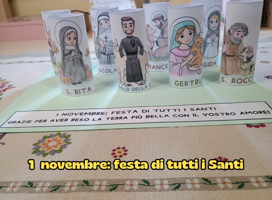 1 novembre: festa di tutti i Santi ("I Santi con gli animali")