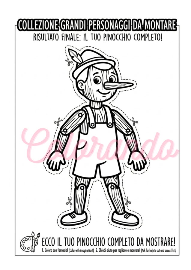 Pinocchio da Montare: Laboratorio di Creatività e Motricità