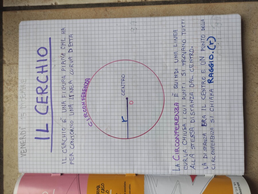 QUADERNO DI GEOMETRIA – Classe V – per tutto l'anno scolastico.