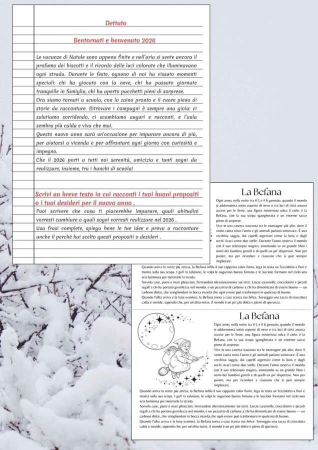 ❄️ ATTIVITÀ GENNAIO - INVERNO per CLASSI 4ª-5ª PRIMARIA ❄️