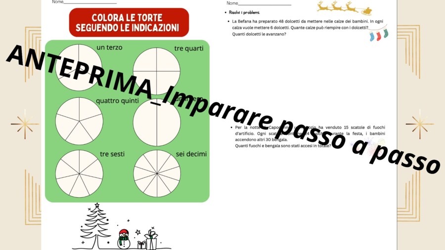Compiti delle vacanze di matematica_Natale dalla prima alla quinta elementare