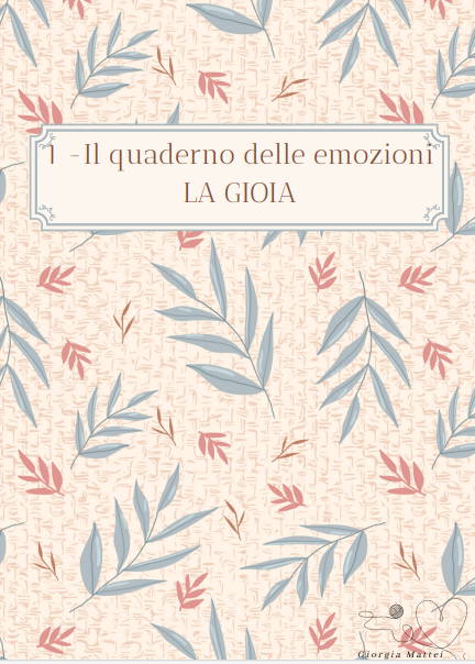 Quaderno delle emozioni: la gioia