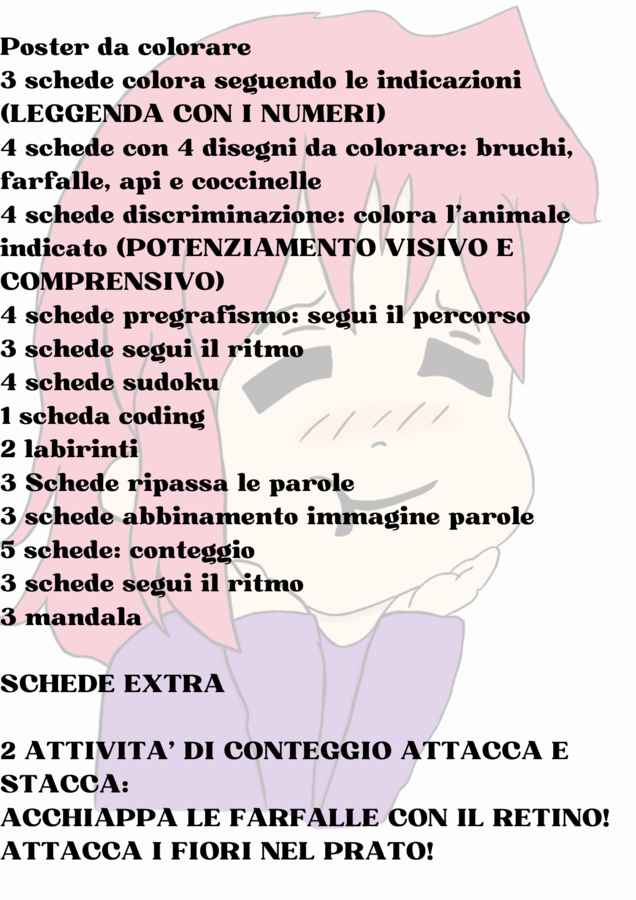 Libretto Primavera: varie attività