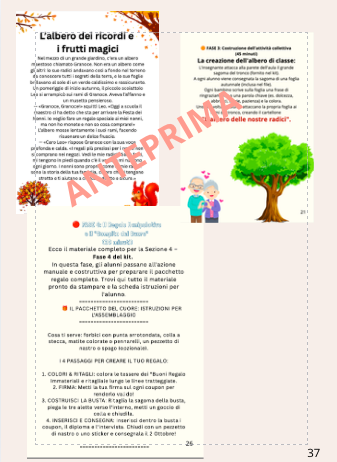 Progetto didattico per la Festa dei Nonni (Scuola Primaria). Include storia, schede di scrittura, diplomi, intervista, cartellone di classe, Pixel Art e regali immateriali. Pronto da stampare!