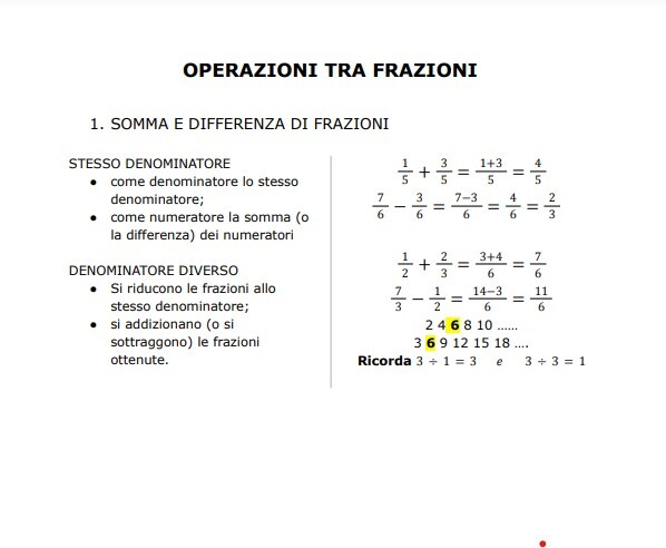 OPERAZIONI TRA FRAZIONI- STRUMENTO COMPENSANTIVO