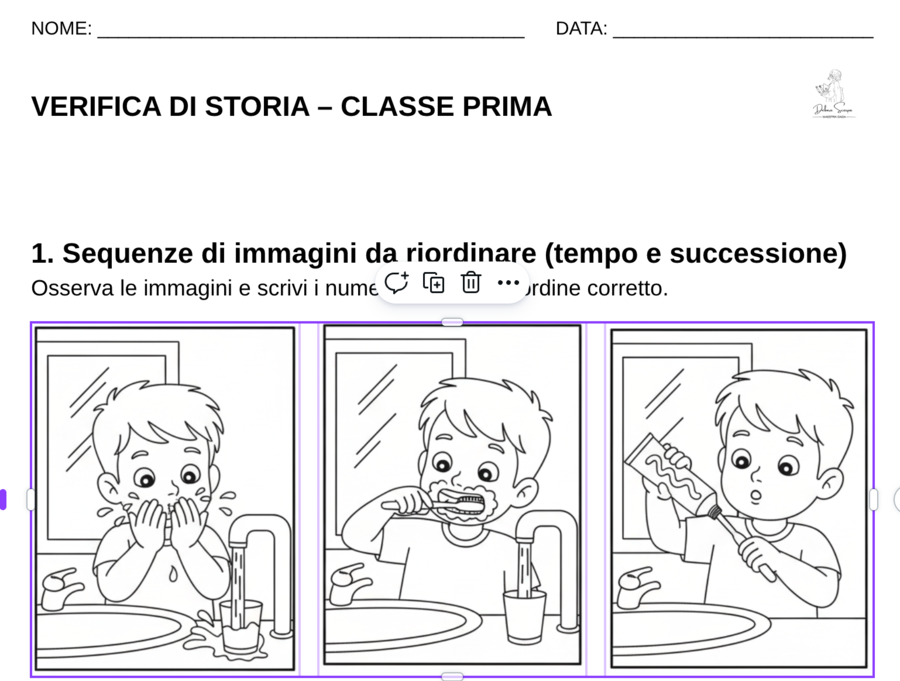 VERIFICA DI STORIA CLASSE PRIMA