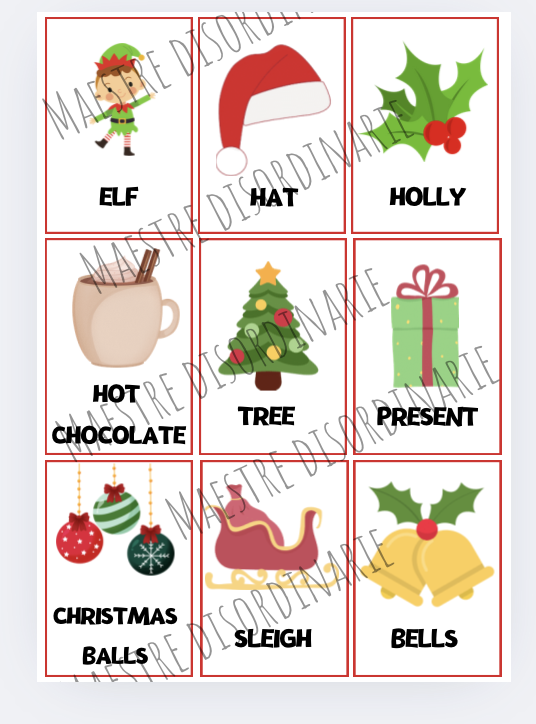 Christmas Flashcards (Carte tematiche di Natale)
