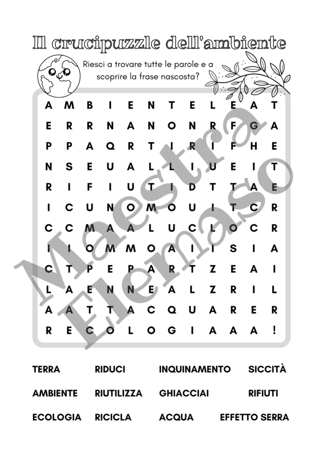 Crucipuzzle dell'ambiente